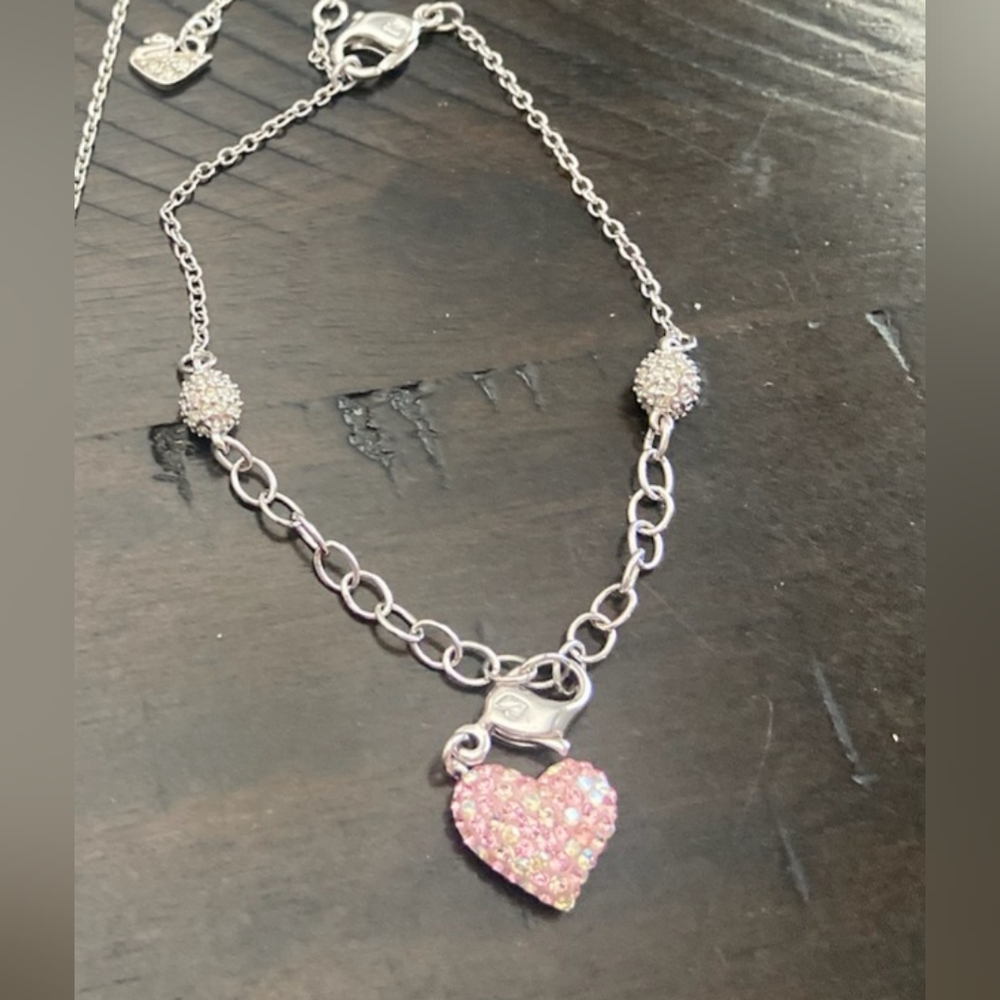 Swarovski Pink Heart Bracelet. Excellent condition like new